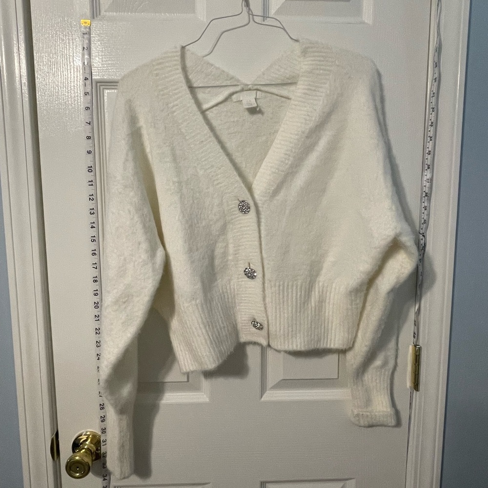 H&M Elegant White Cardigan